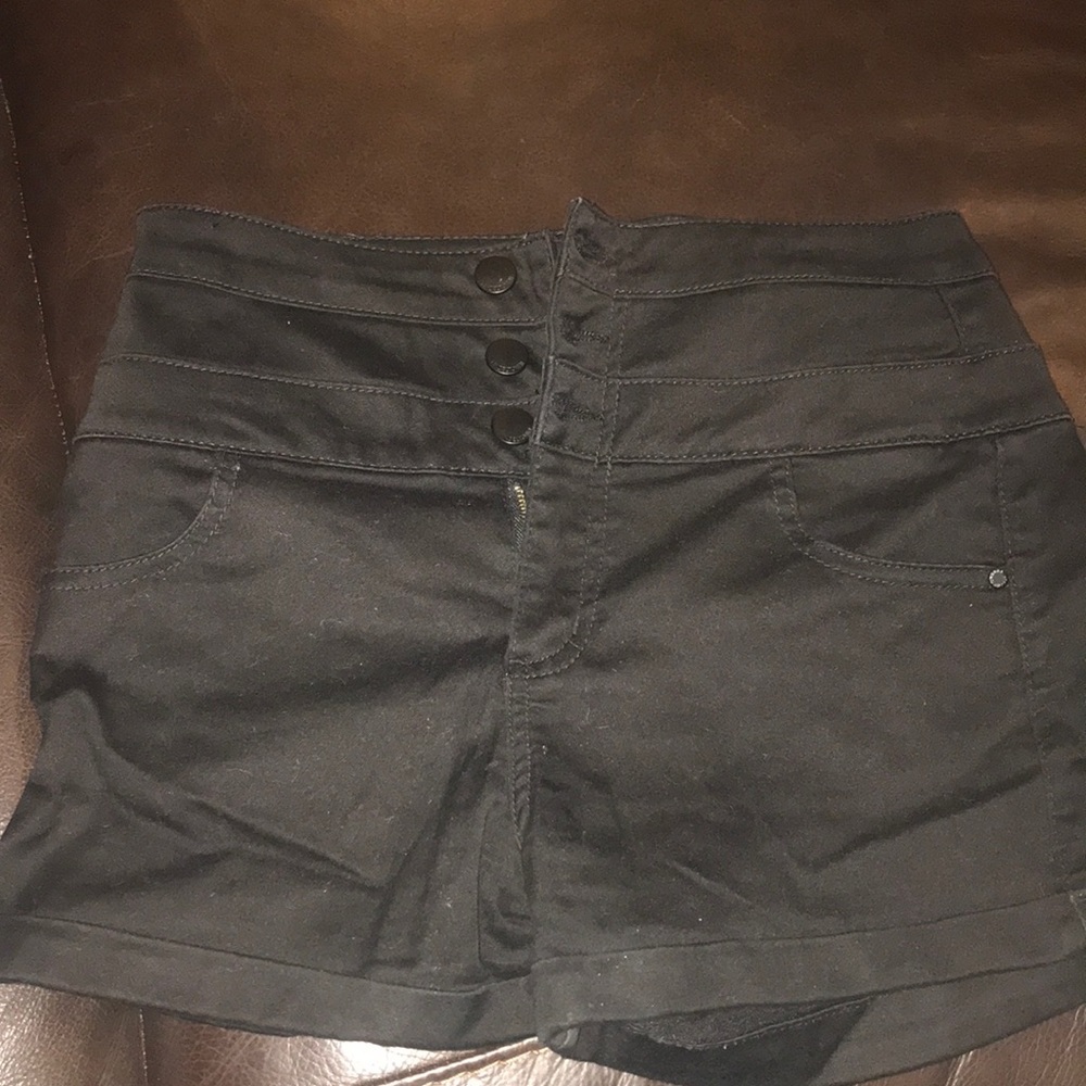 black shorts